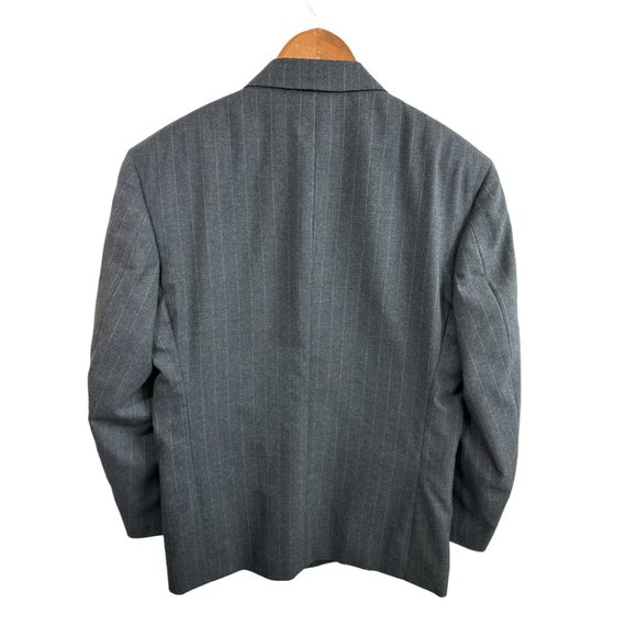 Pierre Balmain Paris Blazer St Tropez Grey Pinstripe Men's Blazer Jacket SZ R41 - Picture 2 of 16